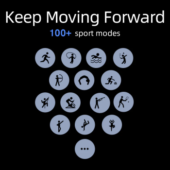 QCY Watch GS Smart Sports Watch With 2.02 Large Display, Bluetooth Call, Health Monitoring,10 Days Battery Life and Message, Call Notification - Black 