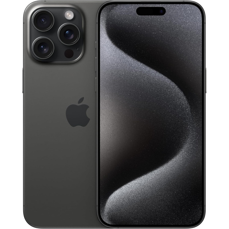 Apple iPhone 15 Pro Max 5G Black Titanium 256 Gb, 6.7 Inch Display, International Version 1 Year Warranty