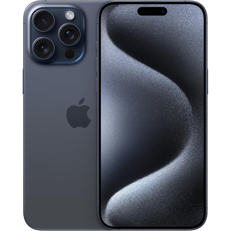 Apple iPhone 15 Pro Max 5G Blue Titanium 256 Gb, 6.7 Inch Display, International Version 1 Year Warranty