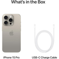 Apple iPhone 15 Pro 5G Natural Titanium 256 Gb, 6.1 Inch Display, International Version 1 Year Warranty