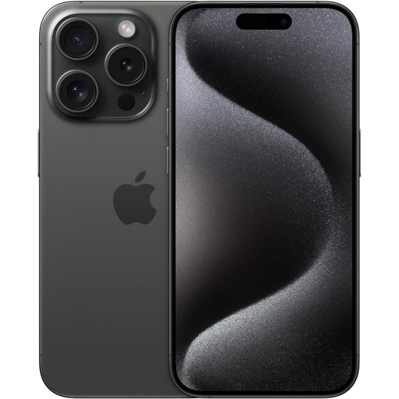 Apple iPhone 15 Pro 5G Black Titanium 128 Gb, 6.1 Inch Display, International Version 1 Year Warranty