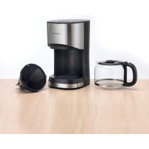 Kenwood Coffee Machine Up To 12 Cup Coffee Maker For Drip Coffee And Americano 900W 40 Min Auto Shut Off, REUSable Filter, Anti Drip Feature, Cmm10.000Bm Black/Silver