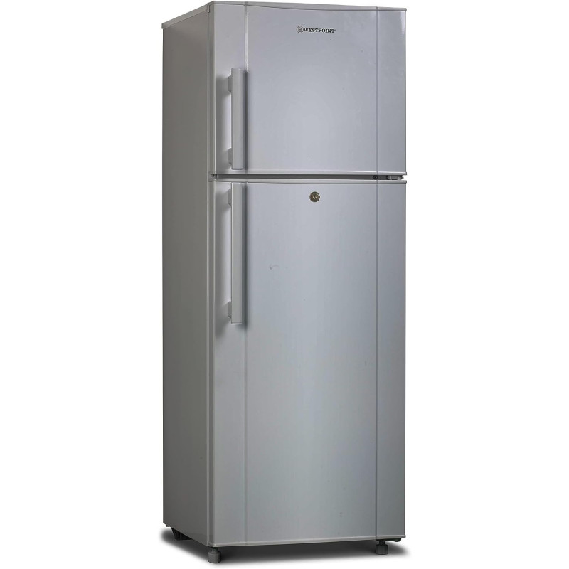 Westpoint 240 Liters Double Door DEFROST Refrigerator 2 Star ESMA RATED with Lock & Light One Year Warranty Silver - WRN-2417EI: Office Products