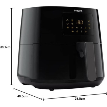 PHILIPS Air Fryer, Black, ‎HD9280/90