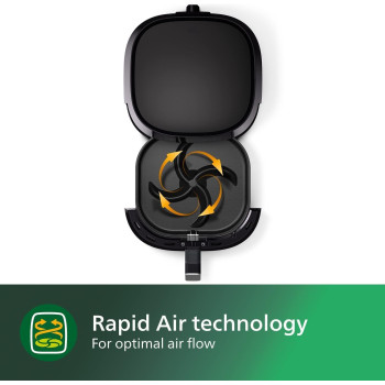 PHILIPS Air Fryer, Black, ‎HD9280/90