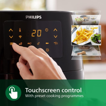 PHILIPS Air Fryer, Black, ‎HD9280/90