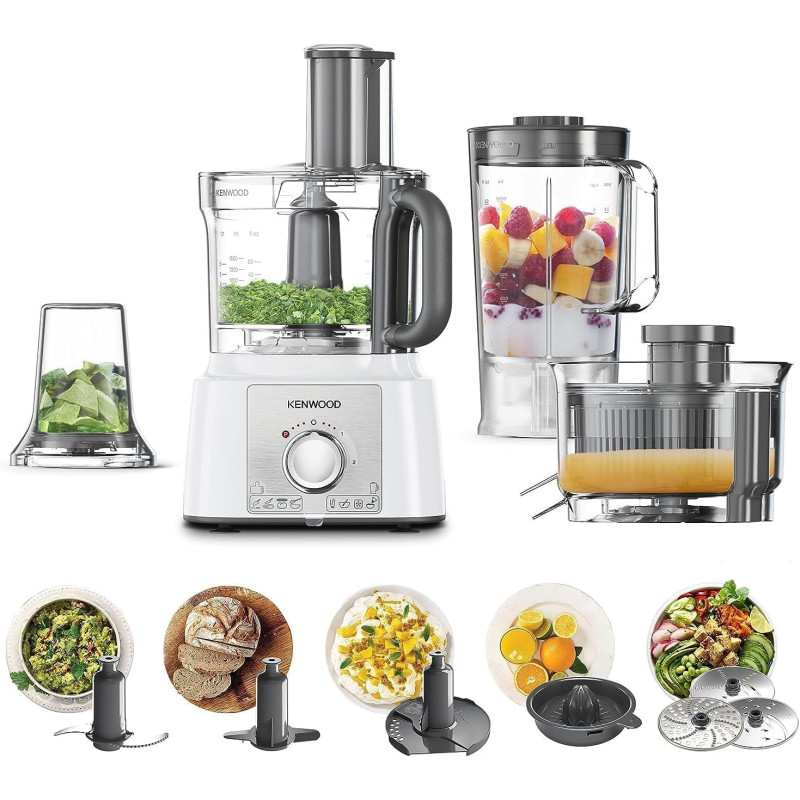 KENWOOD Food Processor, Silver, FDP65.750WH