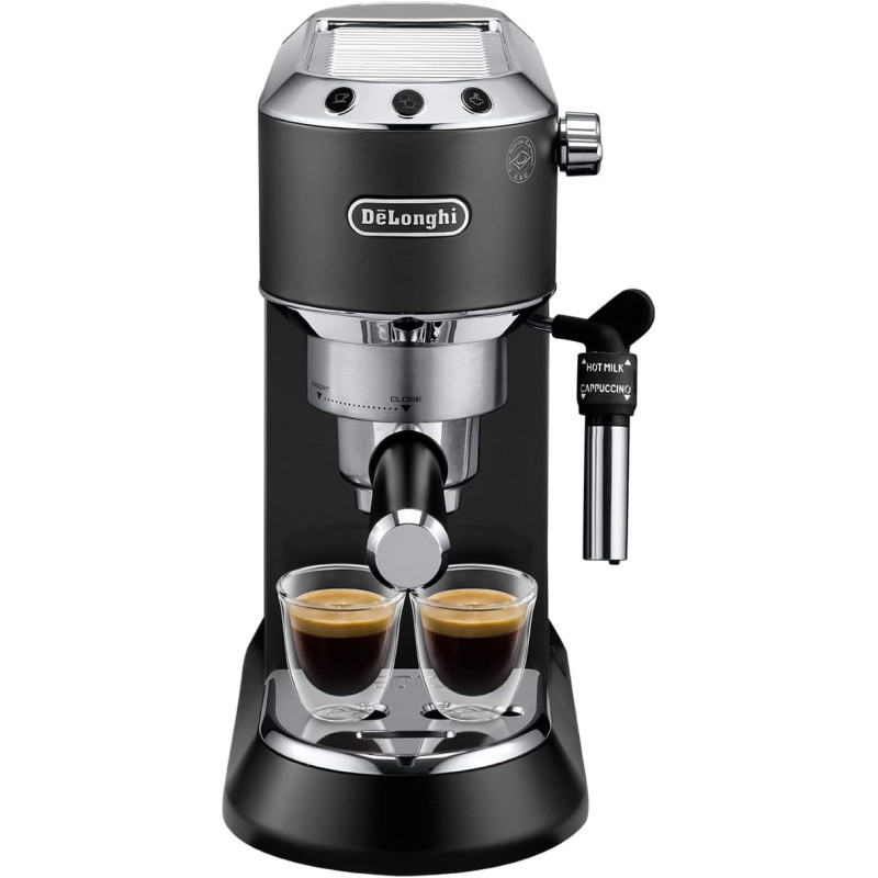 De'Longhi Dedica Pump Espresso Manual Coffee Machine, Black, EC685.BK