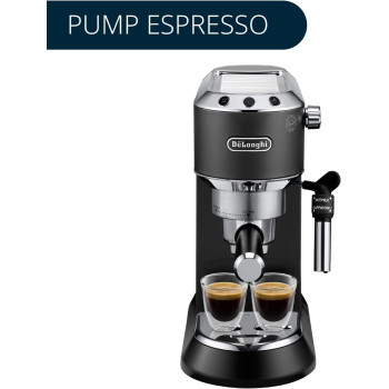 De'Longhi Dedica Pump Espresso Manual Coffee Machine, Black, EC685.BK