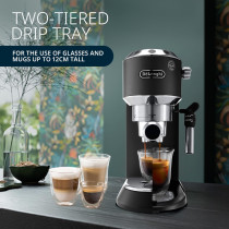 De'Longhi Dedica Pump Espresso Manual Coffee Machine, Black, EC685.BK