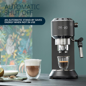De'Longhi Dedica Pump Espresso Manual Coffee Machine, Black, EC685.BK