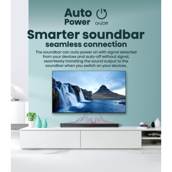 Hisense HS205 2.0ch Soundbar - 60W, Wireless Bluetooth, HDMI ARC/Optical/AUX/USB, 3EQ Modes