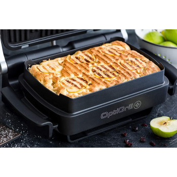 Tefal Indoor Electric Grill, Optigrill Plus/BBQ With Snacking and Baking Accessory, GC715D28
