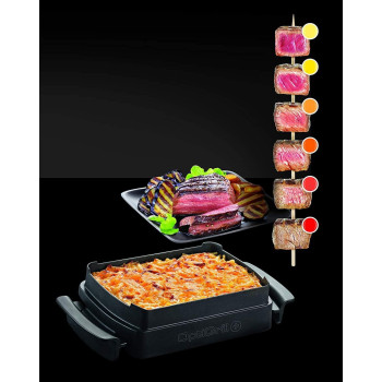 Tefal Indoor Electric Grill, Optigrill Plus/BBQ With Snacking and Baking Accessory, GC715D28