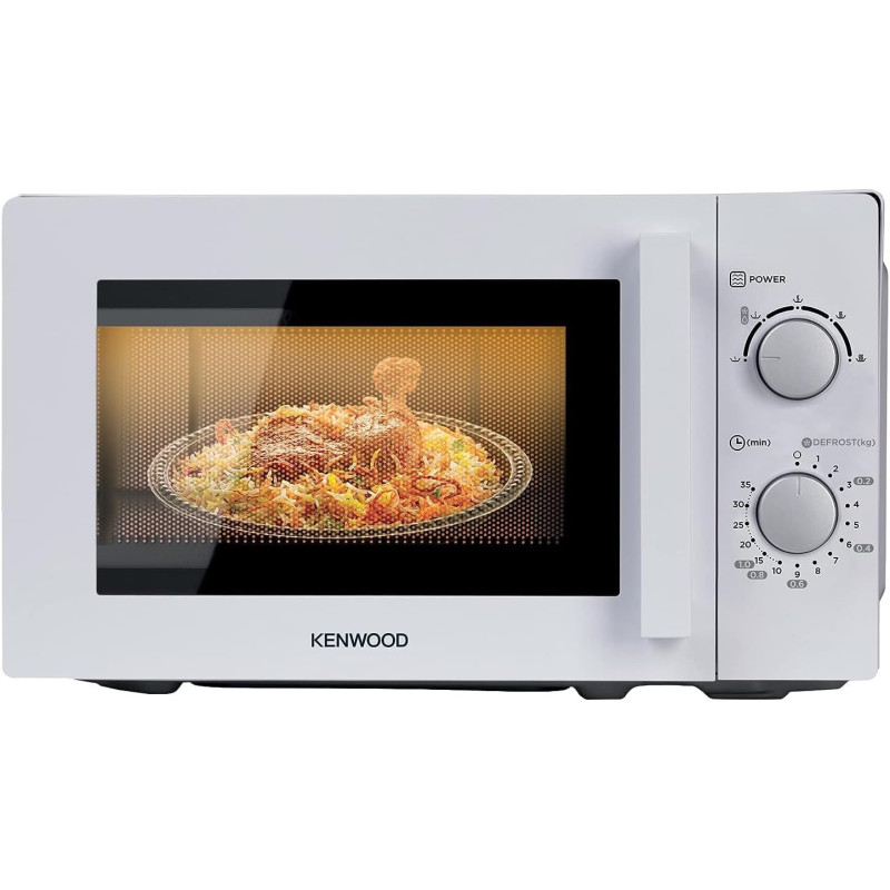 KENWOOD 20L Microwave Oven with 5 Power Levels, Defrost Function, 35 Minutes Timer, 700W, White, MWM20.000WH