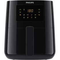 PHILIPS Essential Airfryer, 1400W, 4.1L, Digital, 7 Presets, Black Body/Blackhandle, 50Hz, HD9252/91