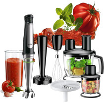 BRAUN MultiQuick 7 Hand Blender - 1000W, 1.5L Food Processor, SmartSpeed, SplashControl, Black, MQ 7087X