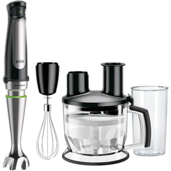 BRAUN MultiQuick 7 Hand Blender - 1000W, 1.5L Food Processor, SmartSpeed, SplashControl, Black, MQ 7075X