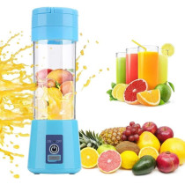 Portable USB Juicer Cup, Six 3D Blades, Rechargeable, 380 ML, Easy to Pick, Blue, TLZA+1