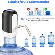 USB Electric Water Pump for 2-5 Gallon Jugs USB Charging Portable Dispenser for 5-Gallon Jugs, Home, Office, Camping