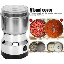 ECVV Electric Spice Grinder, Stainless Steel Electric Spice Coffee Nut Grain Grinder, Stainless Steel, Multi‑Function Kitchen Tool, LC-GRINDER01