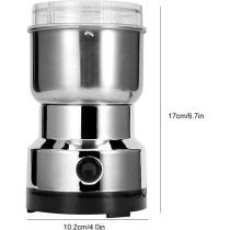 ECVV Electric Spice Grinder, Stainless Steel Electric Spice Coffee Nut Grain Grinder, Stainless Steel, Multi‑Function Kitchen Tool, LC-GRINDER01