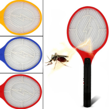 RONSHIN Cordless Rechargeable Electric Fly Swatter Mosquito Insect Racket Bug Zapper (US Plug), Red, 51X21CM, Home Decoration