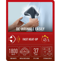 Tefal Pro Style One Upright Garment Steamer, 1.3 L, 1650-1960 W, Black, Plastic, IT2461M0