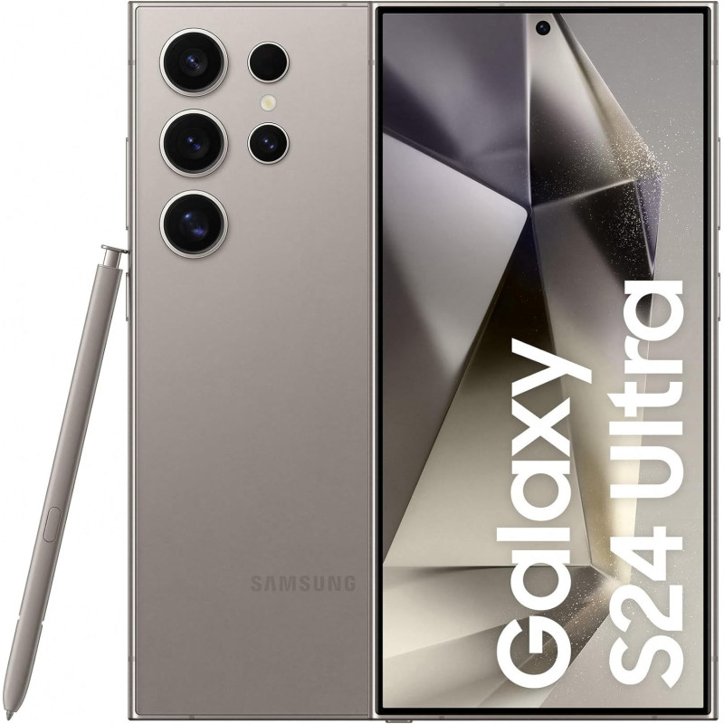 SAMSUNG Galaxy S24 Ultra, AI Phone, 512GB Storage, Titanium Gray, 12GB RAM, Android Smartphone, 200MP Camera, S Pen, Long Battery Life
