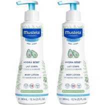 Mustela, Hydra Bebe Body Lotion with Organically Farmed Avocado, 300 ml, pack of 2, 1 Year Warranty