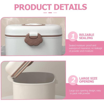 Xspring Portable Milk Powder Dispenser, Baby Formula Dispenser with Scoop and Fork, Non Spill, Portable BPA Free, 1 Year Warranty