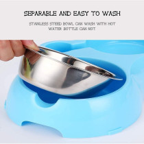 LIL PAWS Auto Water Dispenser & Double Pet Rice Bowls for Dogs and Cats