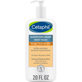 Cetaphil Body Wash by New Smoothing Relief Exfoliating Body Wash, 20 Fl Oz (Pack of 1)
