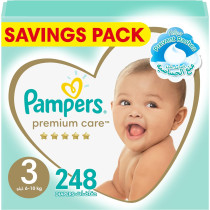 Pampers Premium Care Taped Baby Diapers, Size 3, 6-10 KG, 248 Count