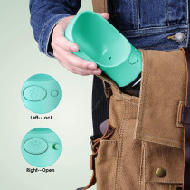 LIL PAWS Portable Pet Water Bottle with Bowl Dispenser, Leak-Proof and Antibacterial, 12 Oz / 350 ML