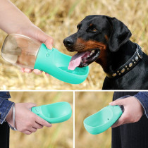 LIL PAWS Portable Pet Water Bottle with Bowl Dispenser, Leak-Proof and Antibacterial, 12 Oz / 350 ML