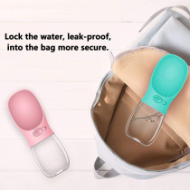 LIL PAWS Portable Pet Water Bottle with Bowl Dispenser, Leak-Proof and Antibacterial, 12 Oz / 350 ML