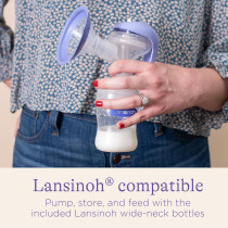 Lansinoh Manual Breast Pump, Hand Pump for Breastfeeding, 1 Count (Pack of 1)