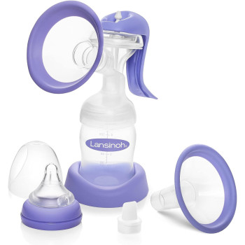 Lansinoh Manual Breast Pump, Hand Pump for Breastfeeding, 1 Count (Pack of 1)
