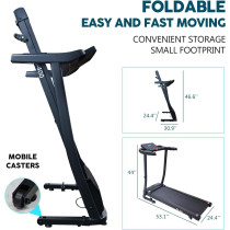 HELIOS FITNESS Automatic Motorised Treadmill for Home Use, HTH-1250 (3 Hp Peak), Speed-12Km/Hr, Max User Weight 100 KG