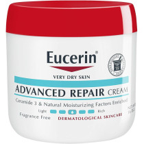 Eucerin Advanced Repair Body Cream, Fragrance Free Body Cream for Dry Skin, 16 Oz Jar