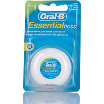 Oral-B Essential Waxed Mint Floss, 50 M, Pack of 6