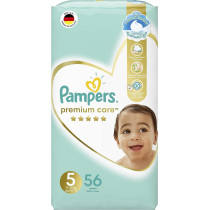 Pampers Premium Care Taped Baby Diapers, Size 5, 11-16 KG, 56 Count