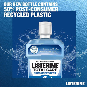 Listerine Total Care Tartar Protect Mouthwash, Pack of 3 x 500 ML
