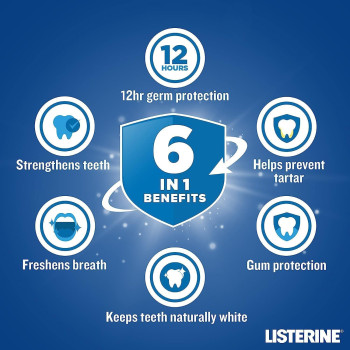 Listerine Total Care Tartar Protect Mouthwash, Pack of 3 x 500 ML