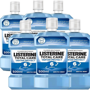 Listerine Total Care Tartar Protect Mouthwash, Pack of 3 x 500 ML