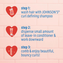 Johnson's Curl-Defining, Frizz Control, Tear-Free Kid's Shampoo with Shea Butter, 13.6 Fl Oz