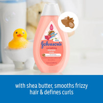 Johnson's Curl-Defining, Frizz Control, Tear-Free Kid's Shampoo with Shea Butter, 13.6 Fl Oz