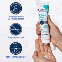 CeraVe Acne Foaming Cream Cleanser, 5 Fl Oz (Pack of 1)