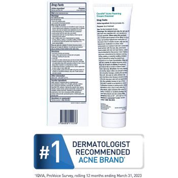 CeraVe Acne Foaming Cream Cleanser, 5 Fl Oz (Pack of 1)